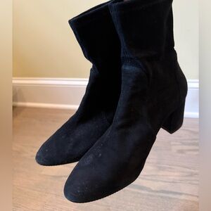 Stuart Weitzman Black Suede Sock Boots | US 7 / EU 37.5 | Classic Fall/Winter
